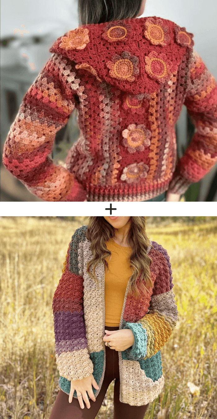 Bundle 2 in 1 : The Echoes and Viby Cardigan pattern