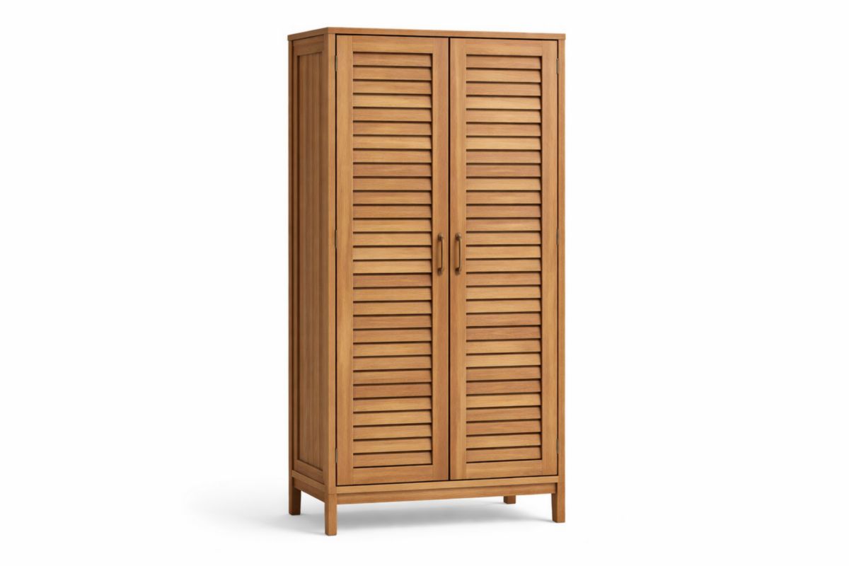 Armadio a Due Ante in Legno Massiccio 180x80x40 cm