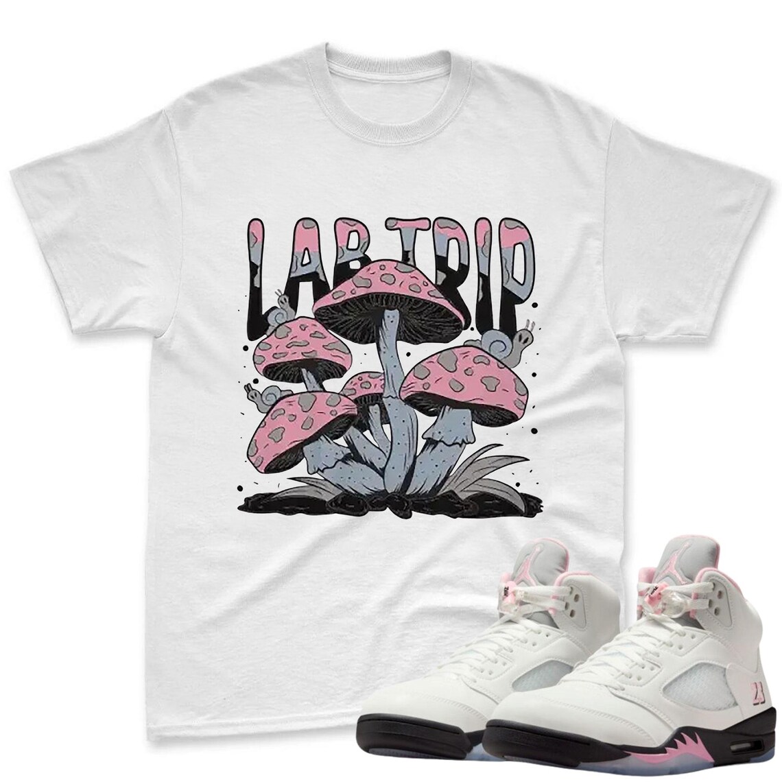 Lab Trip Shirt To Match Jordan 5 Soft Pink Sneaker - Soft Pink Sneaker Match Shirt