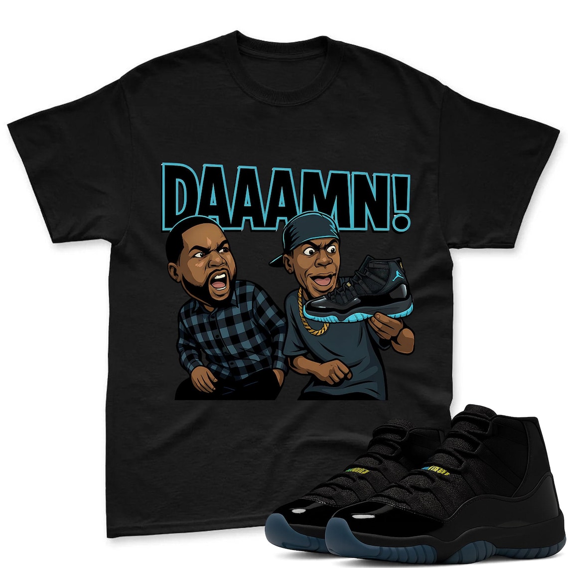 DAAAMN! Shirt To Match Jordan 11 Gamma Sneaker - AJ 11 Gamma Sneaker Match Shirt