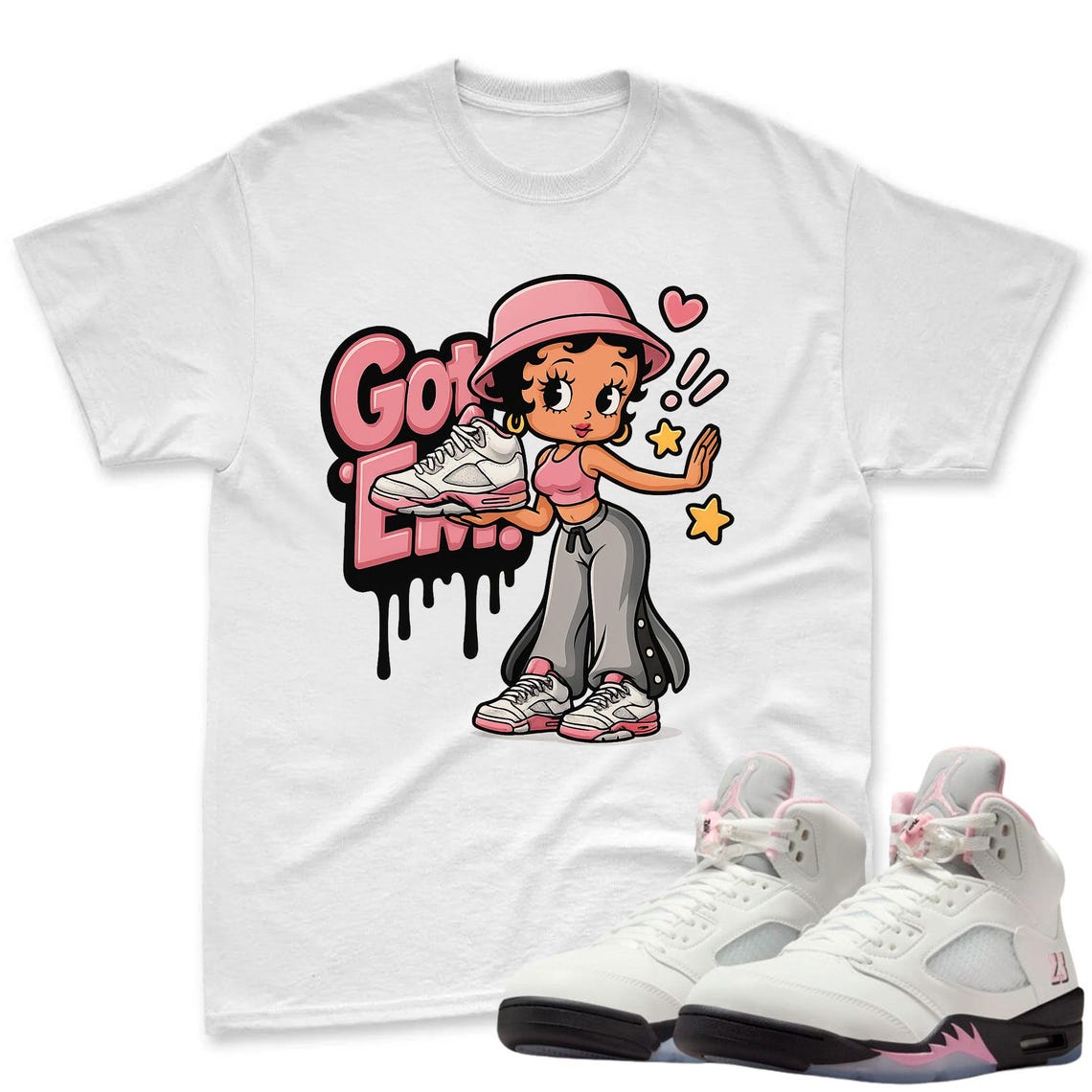 Got'Em Shirt To Match Jordan 5 Soft Pink Sneaker - AJ 5 Soft Pink Sneaker Match Shirt