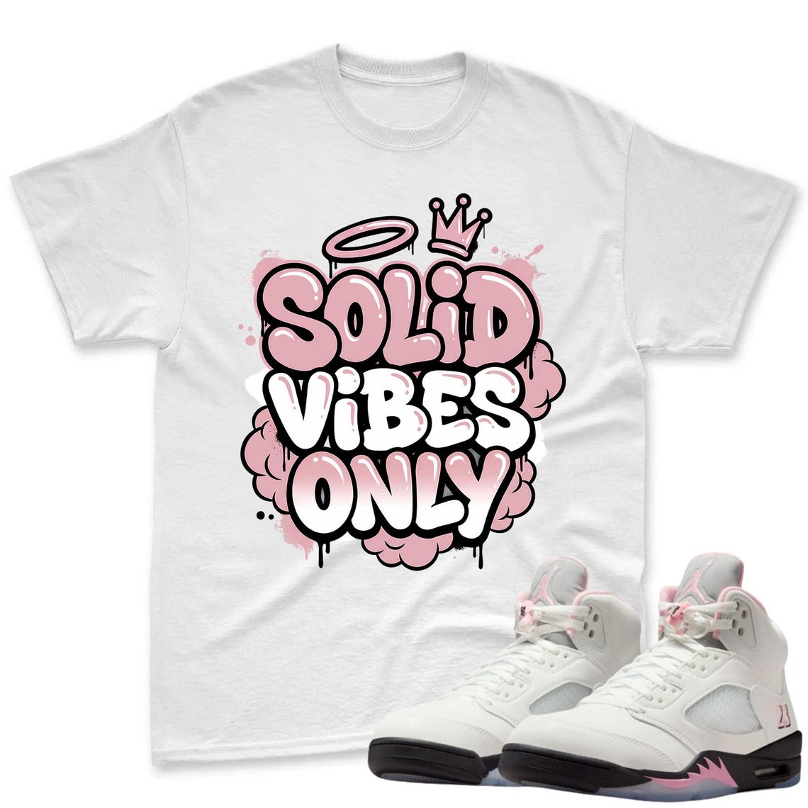 Solid Shirt To Match Jordan 5 Soft Pink Sneaker - AJ Soft Pink Sneaker Match Shirt
