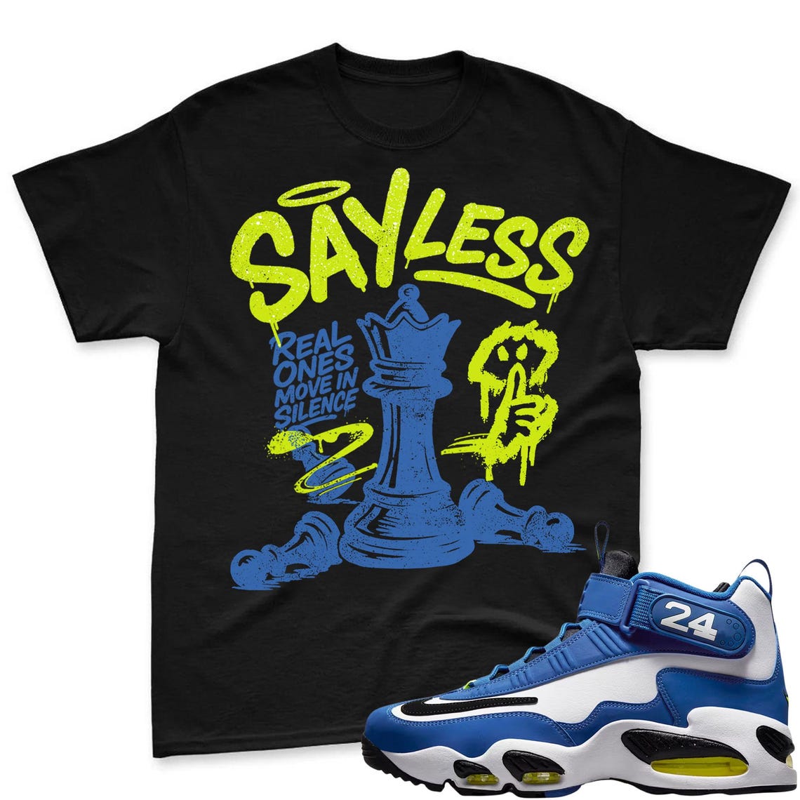 SAYLESS Shirt To Match Griffey Max 1 Varsity Royal Sneaker - Sneaker Match Shirt