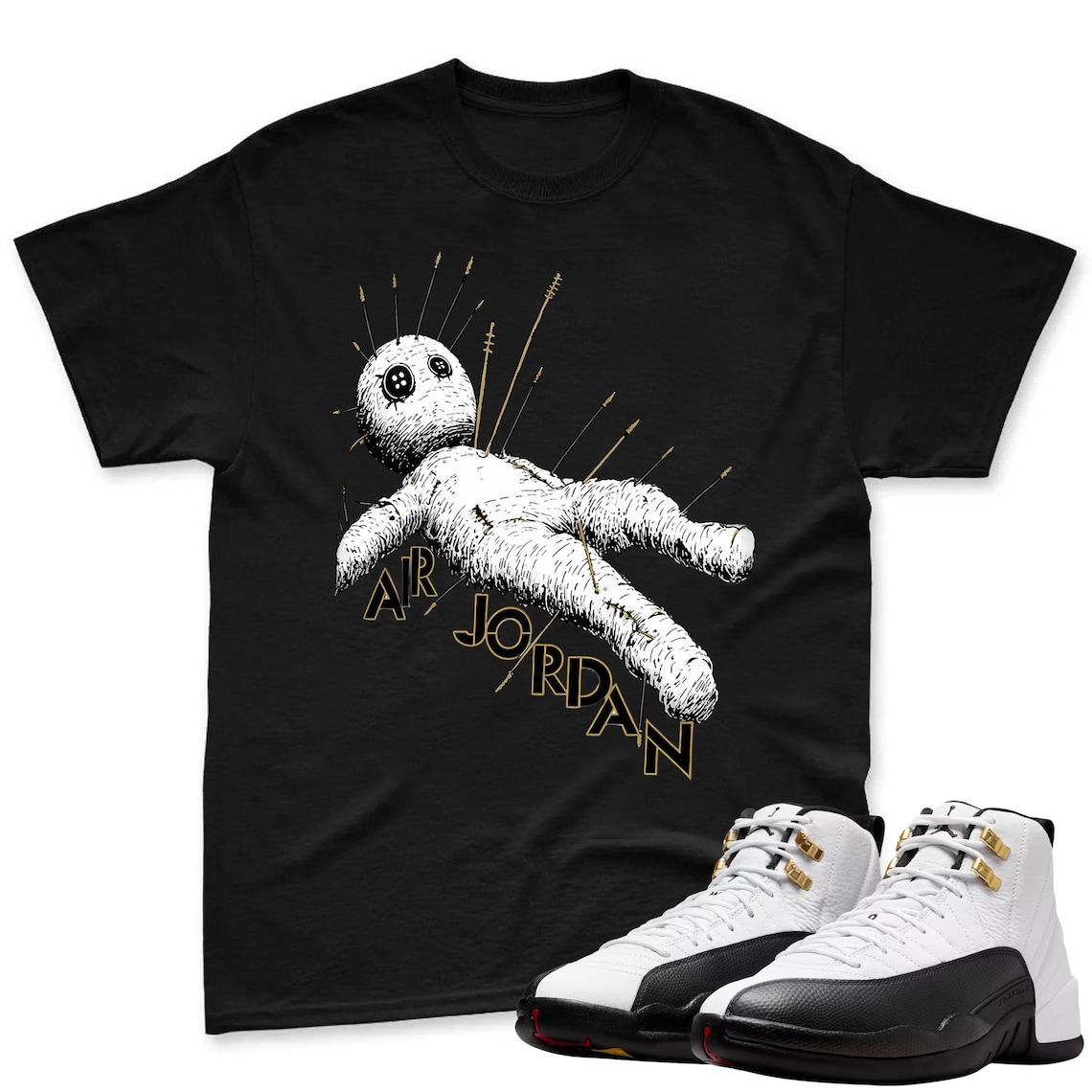 Air Jordan 12 Taxi Sneaker Mactching Shirt - AJ 12 Sneaker Match Shirt