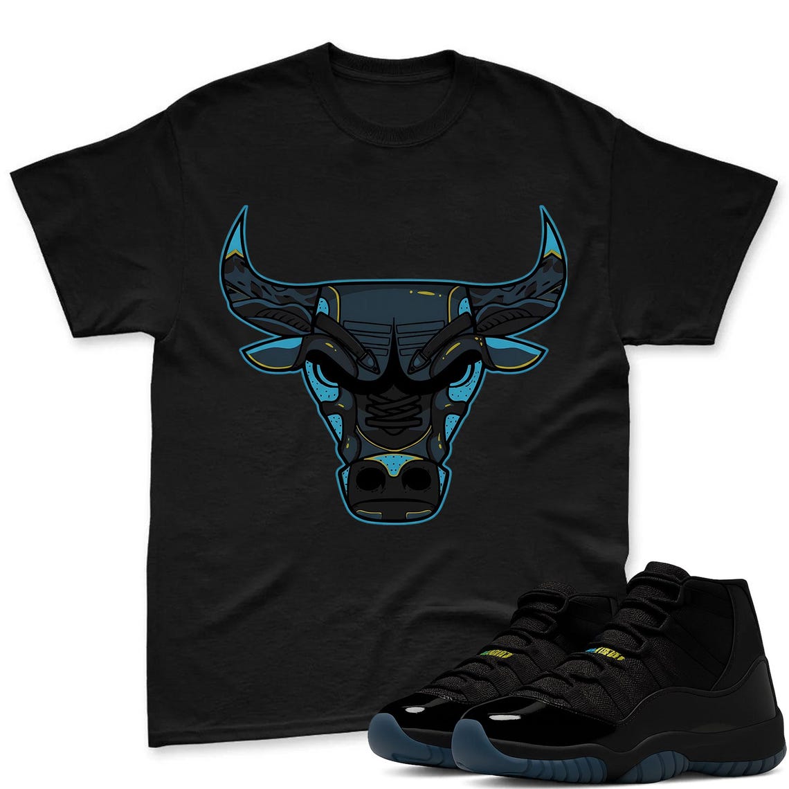 Bull Shirt To Match Jordan 11 Gamma Sneaker - AJ 11 Gamma Sneaker Match Shirt