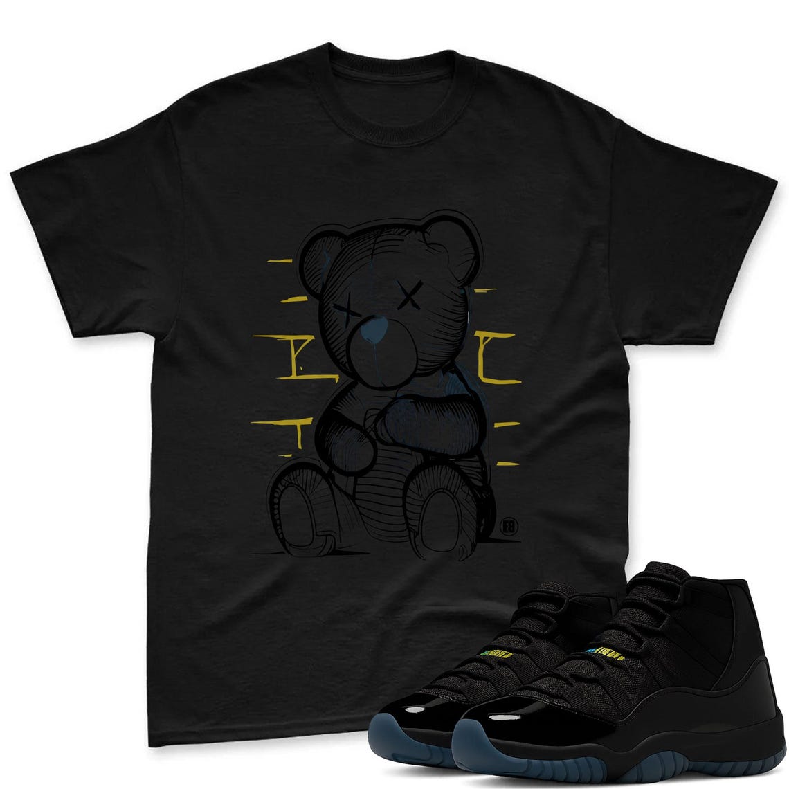 BEAR Shirt To Match Jordan 11 Gamma Sneaker - AJ 11 Gamma Sneaker Match Shirt