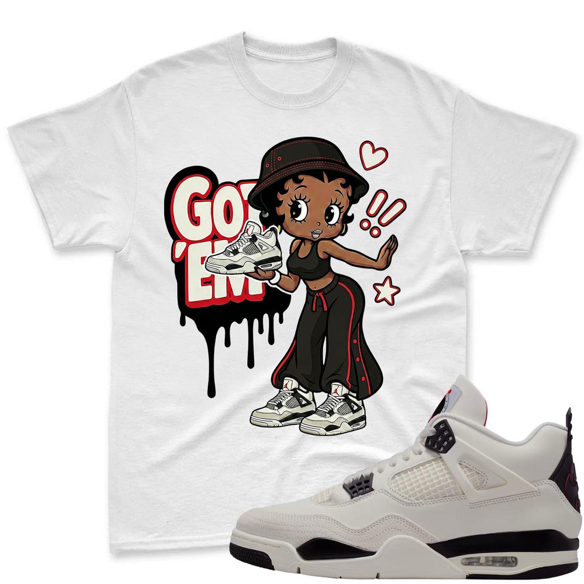 GOT'EM! Shirt To Match Jordan 4 Flight Club Sneaker - Jordan Match Tee