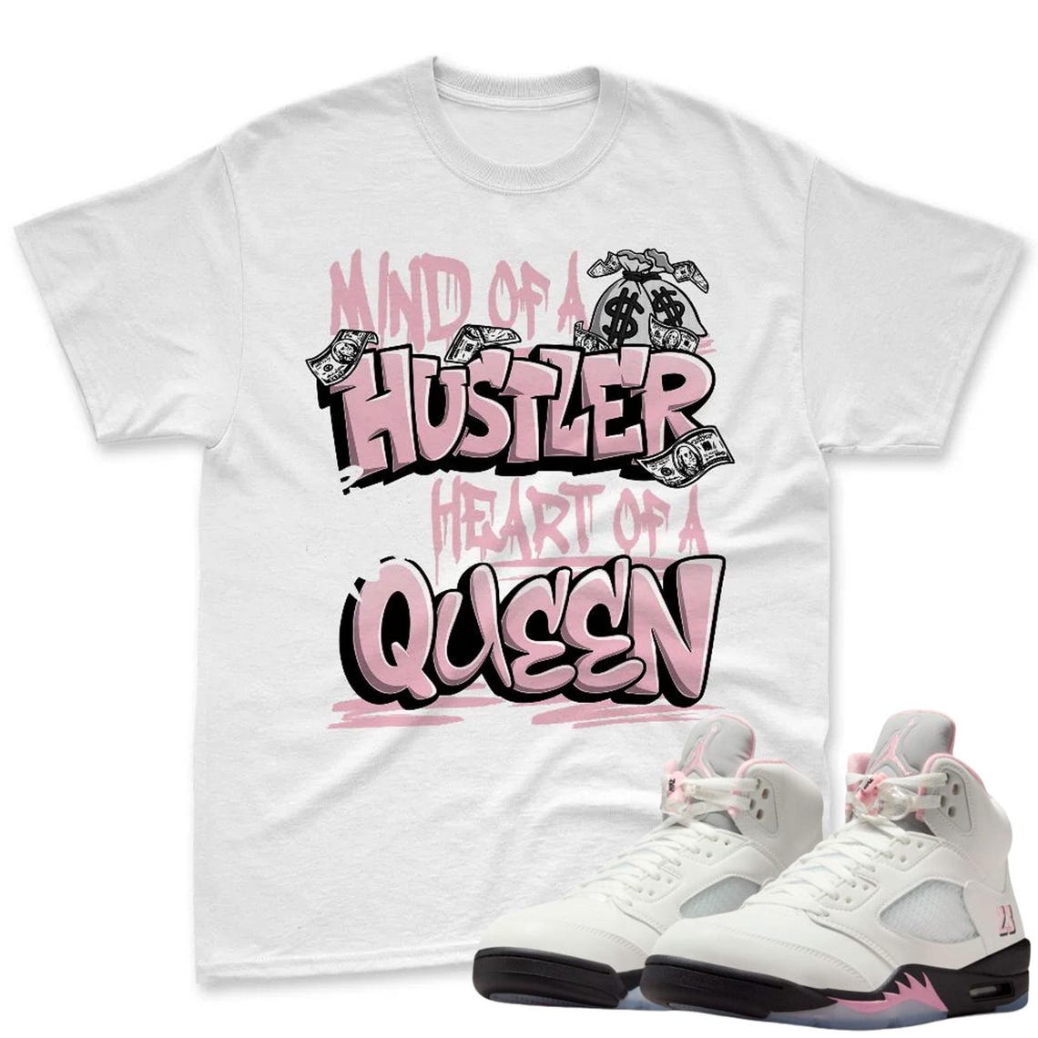 Queen Shirt To Match Jordan 5 Soft Pink Sneaker - AJ Soft Pink Sneaker Match Shirt