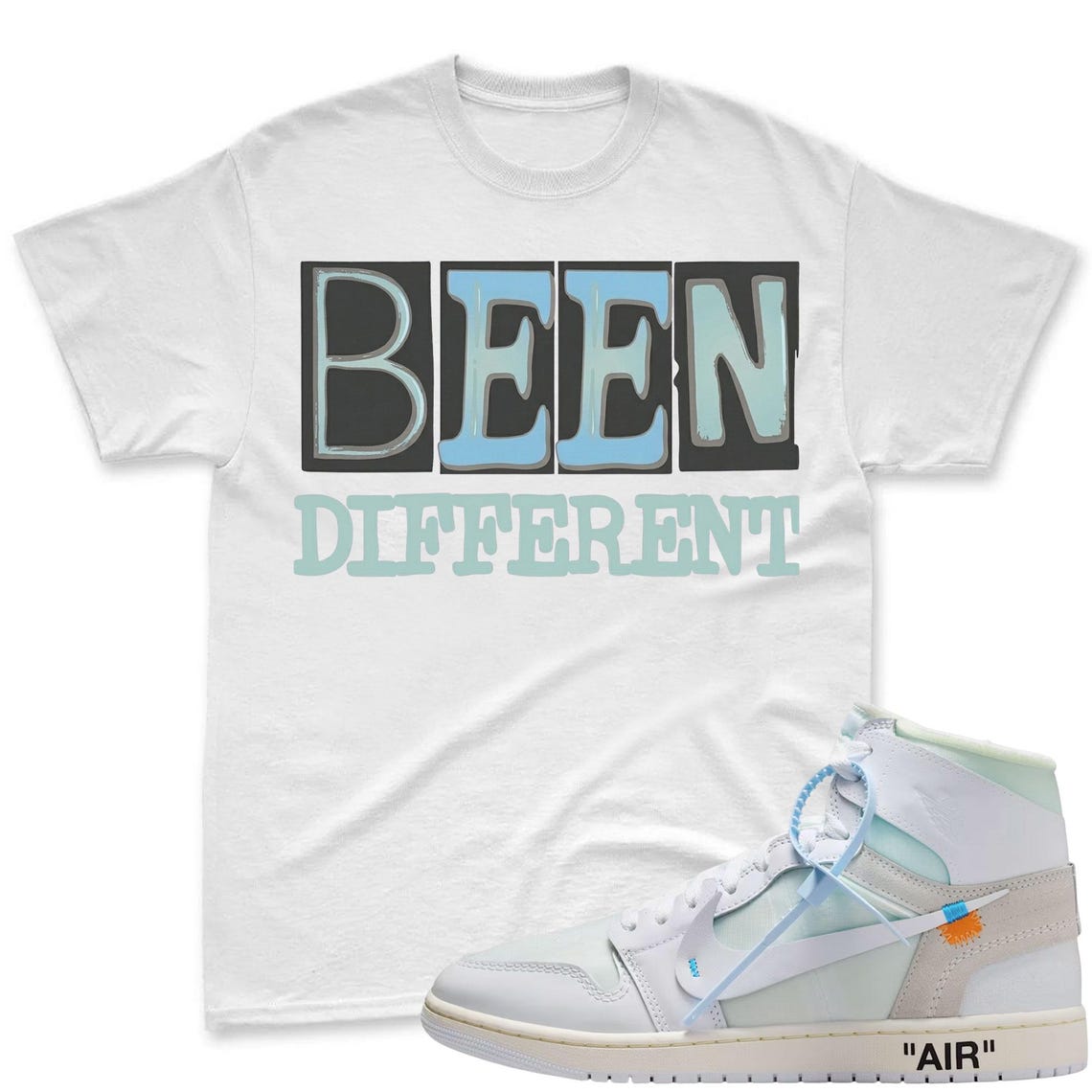 BEEN! Shirt To Match Virgil Archive Air Jordan 1 High Alaska - Air Jordan 1 High OG x V.A.A. Sneaker Mactching Shirt