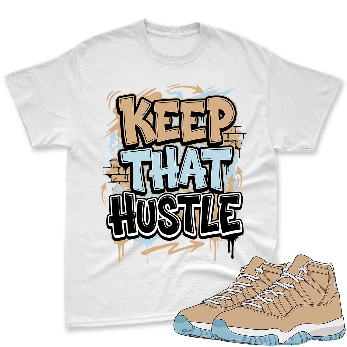 KEEP Shirt To Match Jordan 11 H Town Sneaker - AJ H Town Sneaker Match Shirt