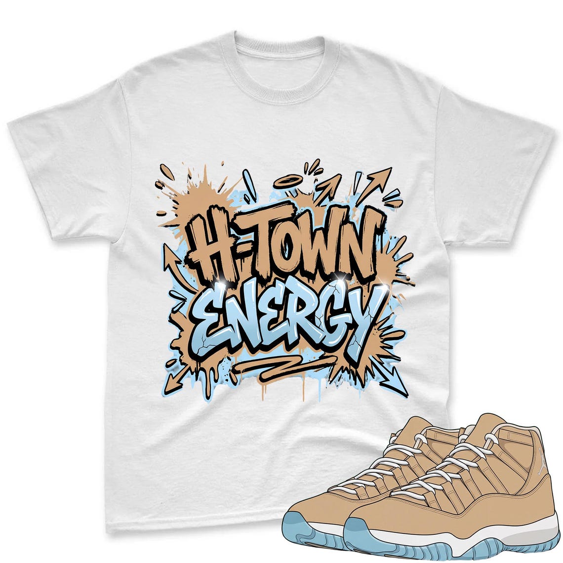 H-Town Energy Shirt To Match Jordan 11 H Town Sneaker - AJ H Town Sneaker Match Shirt