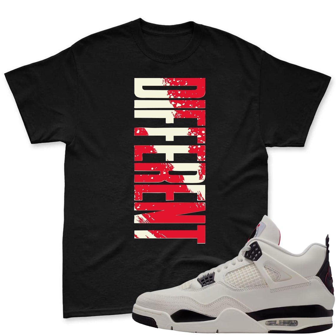 DIFFERENT! Shirt To Match Jordan 4 Flight Club Sneaker - Jordan 4 Sneaker Match Shirt