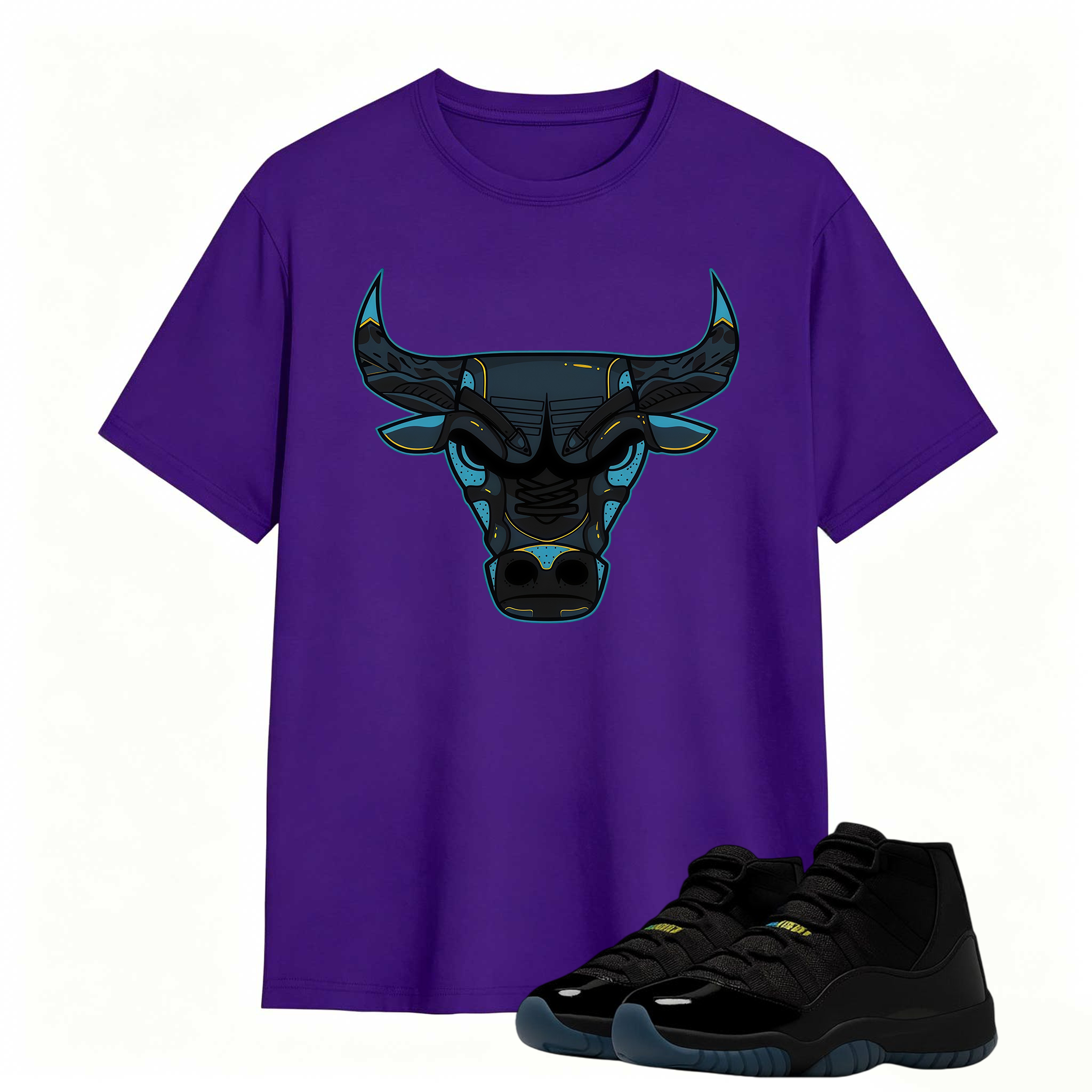 Bull Shirt To Match Jordan 11 Gamma Sneaker - AJ 11 Gamma Sneaker Match Shirt