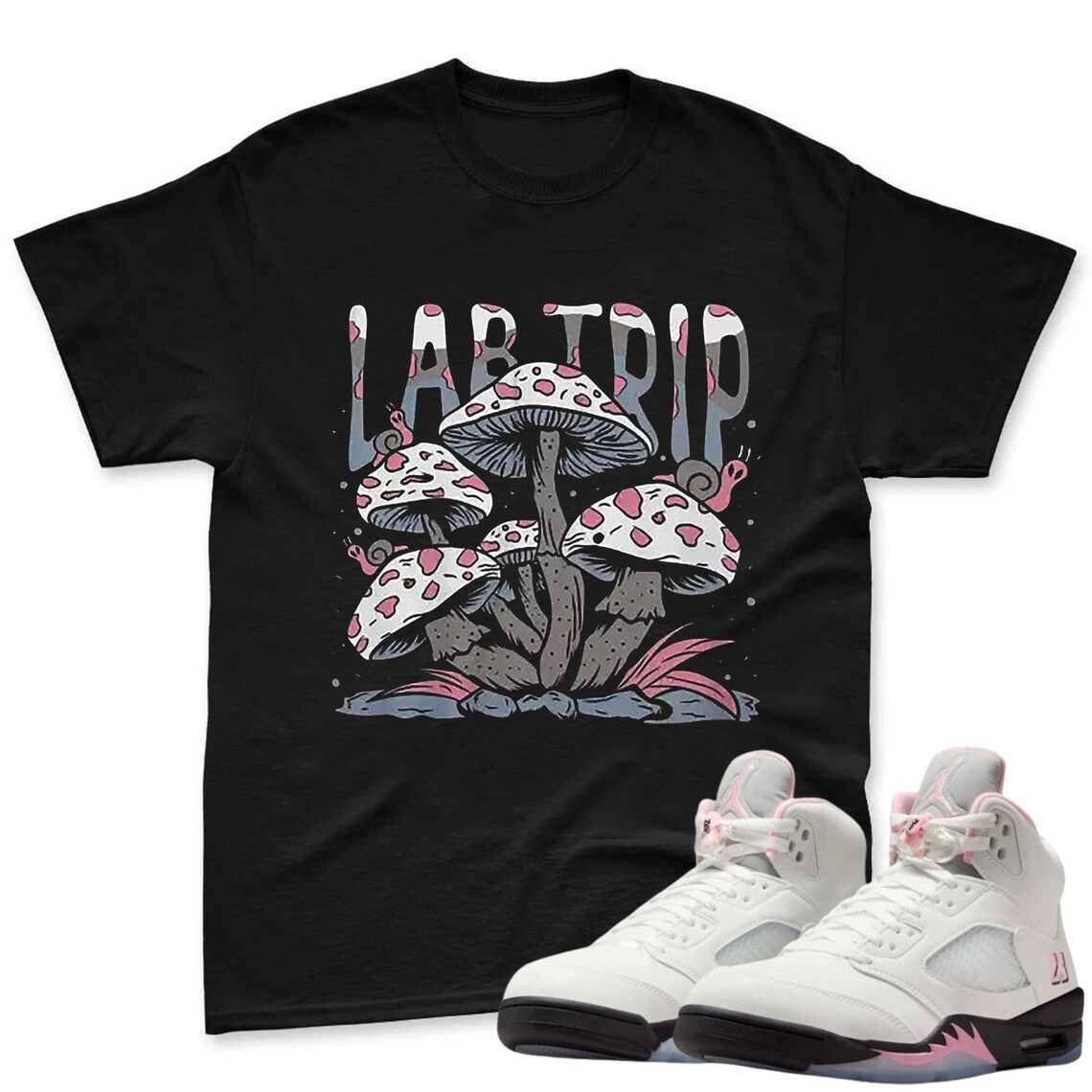 Lab Trip Shirt To Match Jordan 5 Soft Pink Sneaker - Soft Pink Sneaker Match Shirt
