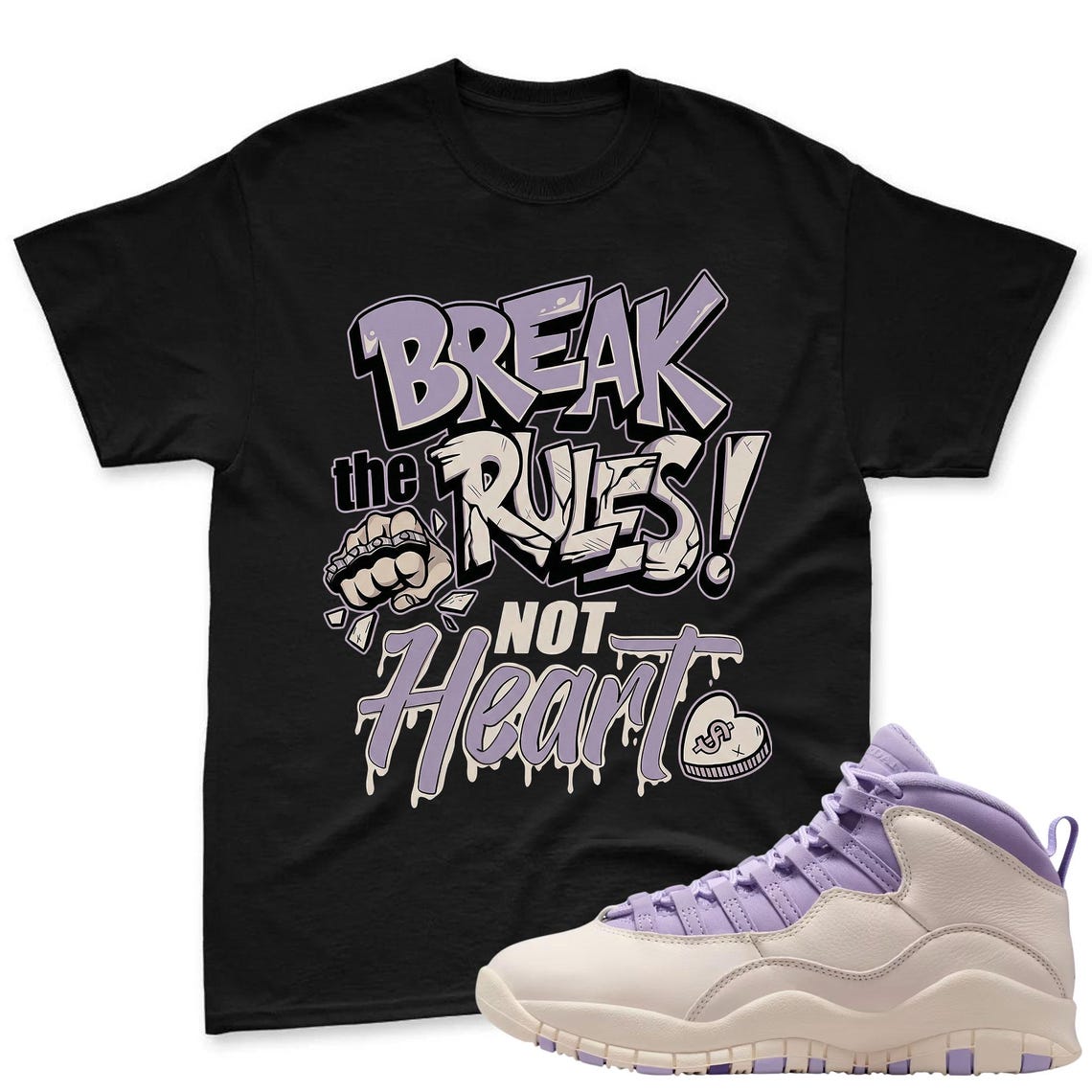 BREAK! Shirt To Match Jordan 10 Hydrangeas Chalk Sneaker - AJ 10 Chalk Sneaker Match Shirt