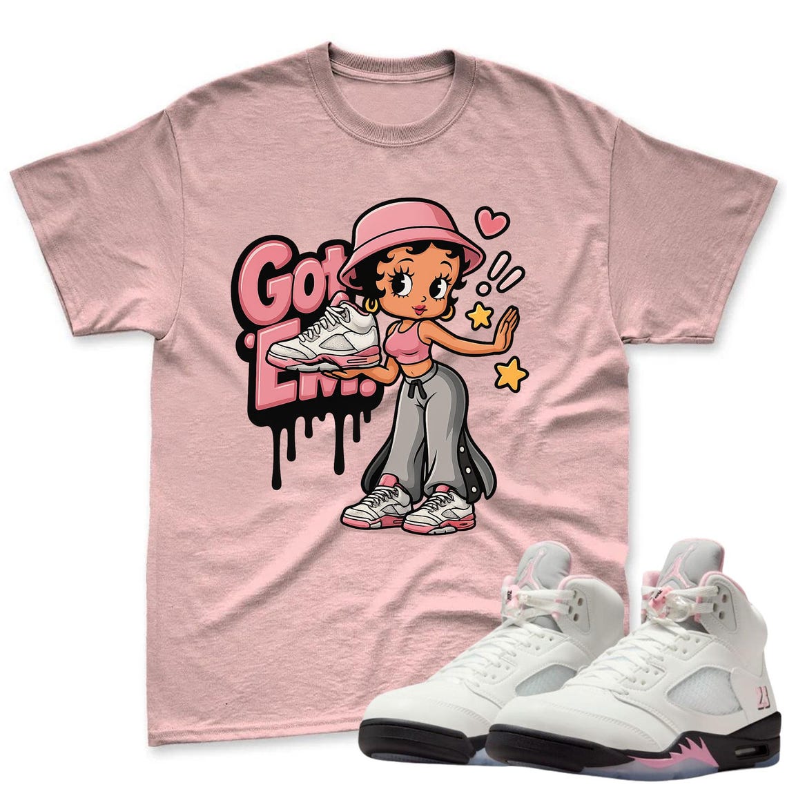 Got'Em Shirt To Match Jordan 5 Soft Pink Sneaker - AJ 5 Soft Pink Sneaker Match Shirt