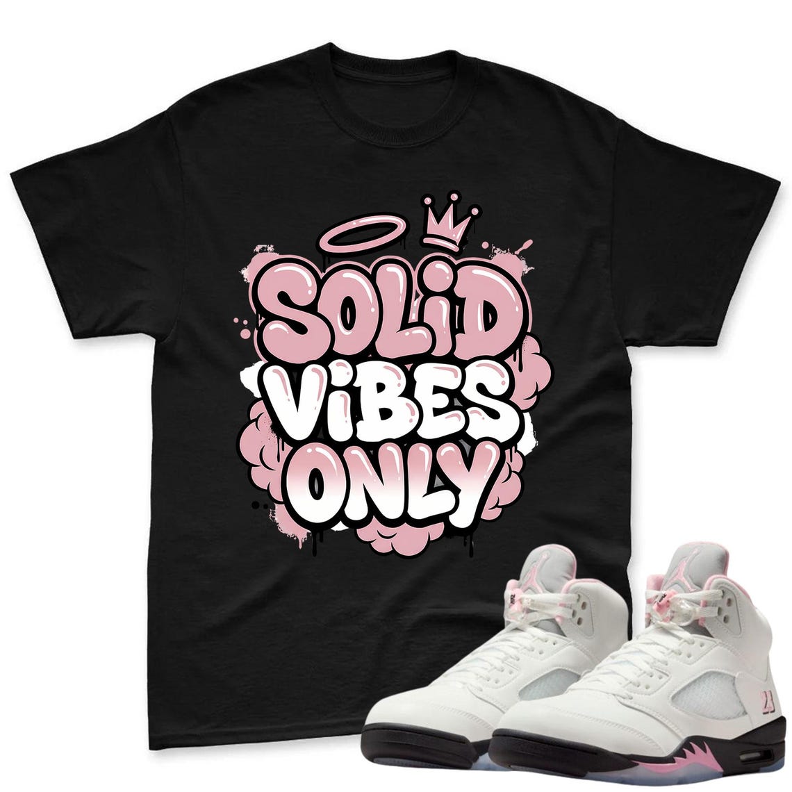 Solid Shirt To Match Jordan 5 Soft Pink Sneaker - AJ Soft Pink Sneaker Match Shirt