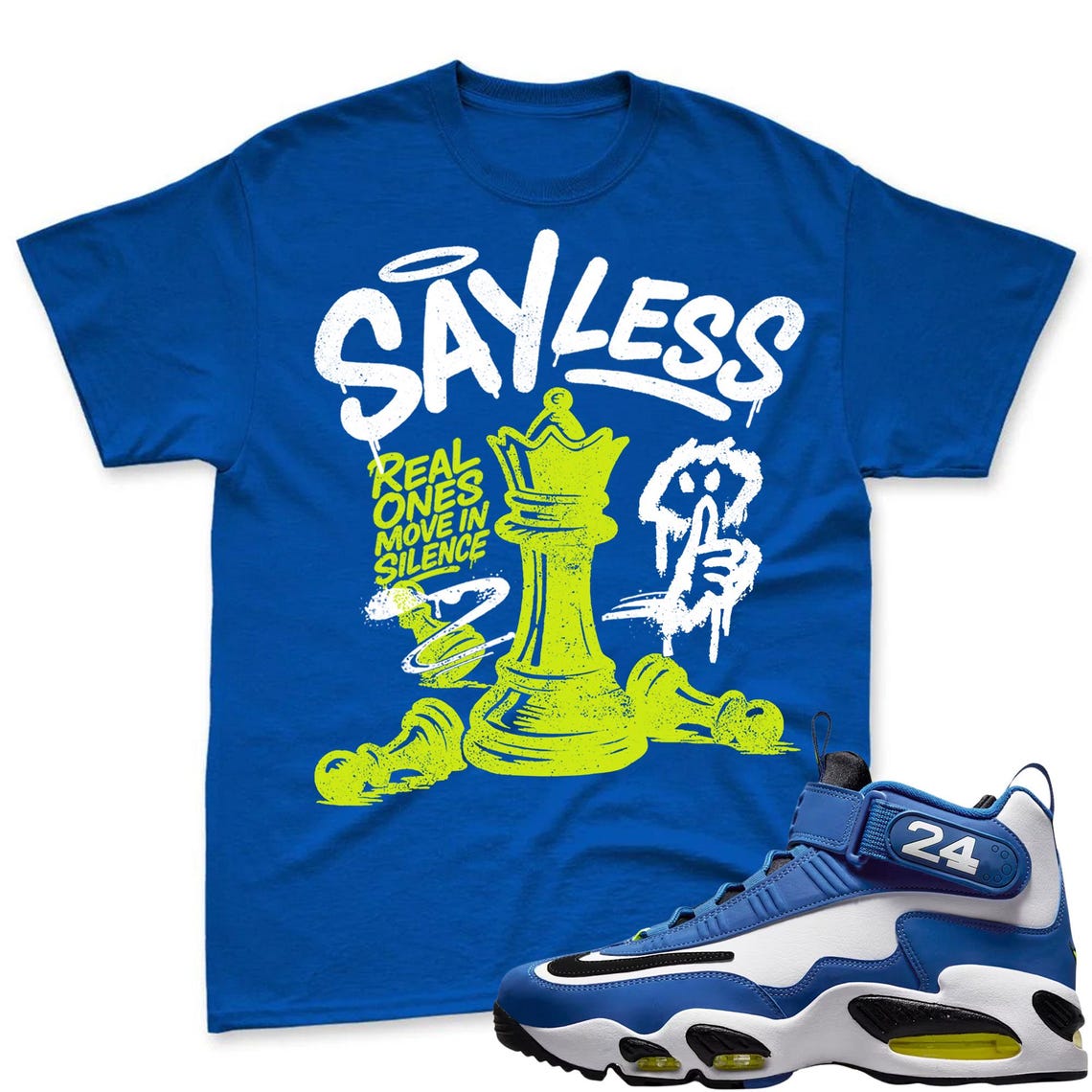SAYLESS Shirt To Match Griffey Max 1 Varsity Royal Sneaker - Sneaker Match Shirt