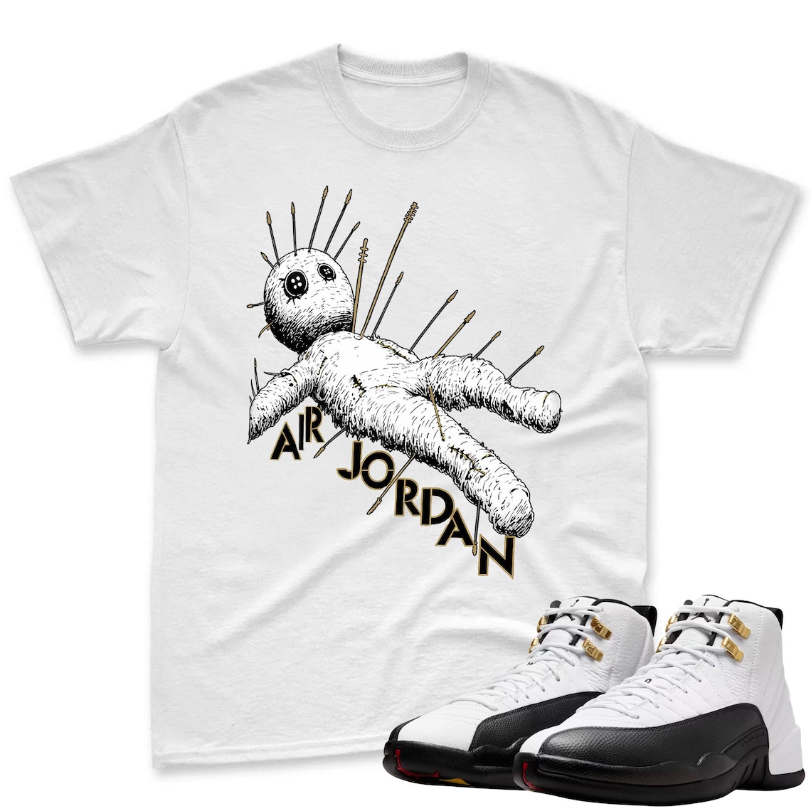 Air Jordan 12 Taxi Sneaker Mactching Shirt - AJ 12 Sneaker Match Shirt