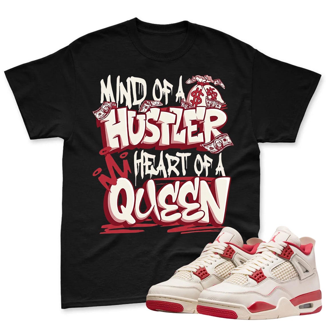 QUEEN! Shirt To Match Jordan 4 Sneaker - Jordan 4 Sneaker Match Shirt