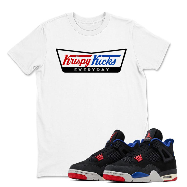 Krispy Kicks T-Shirt Matching Jordan 4 Rare Air - Jordan 4 Rare Air Black Sneaker Matching Tee Shirt