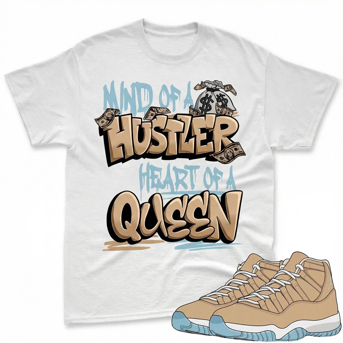 QUEEN Shirt To Match Jordan 11 H Town Sneaker - AJ H Town Sneaker Match Shirt