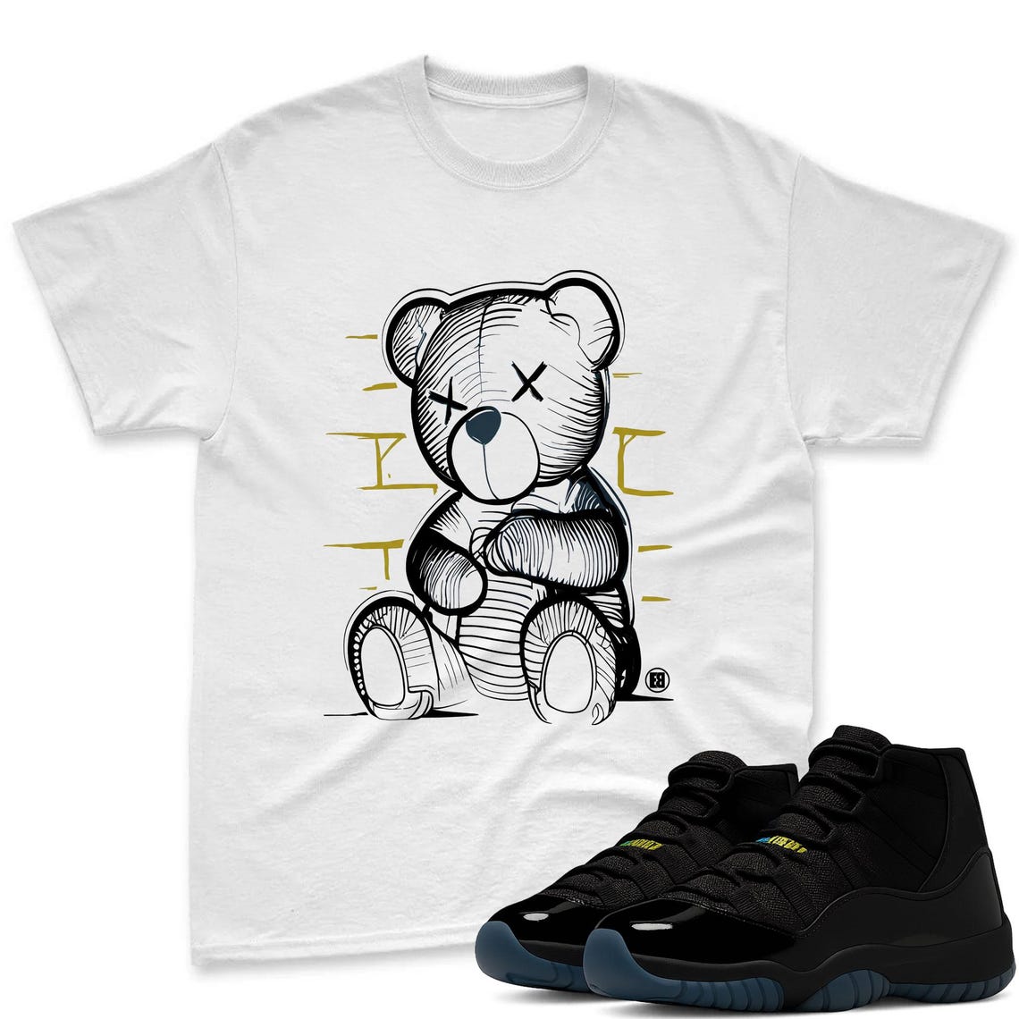 BEAR Shirt To Match Jordan 11 Gamma Sneaker - AJ 11 Gamma Sneaker Match Shirt