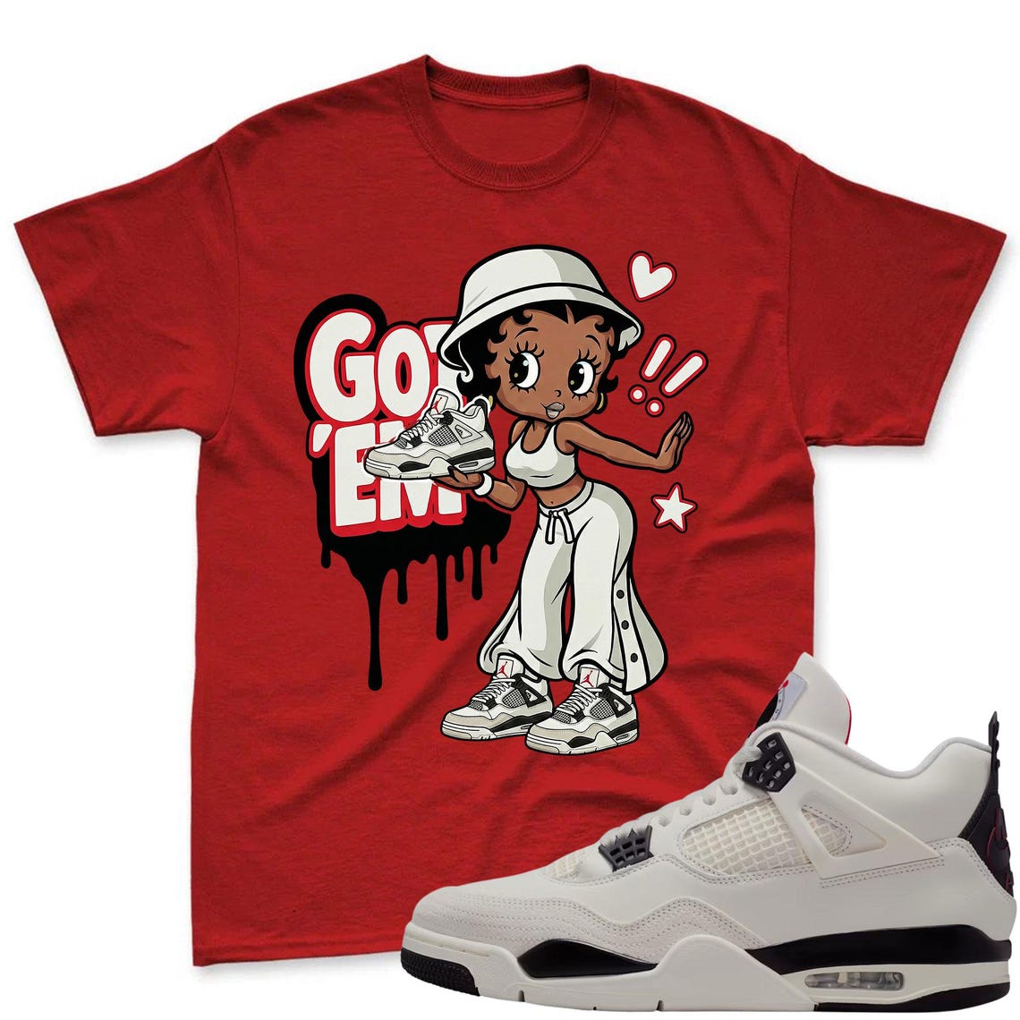 GOT'EM! Shirt To Match Jordan 4 Flight Club Sneaker - Jordan Match Tee