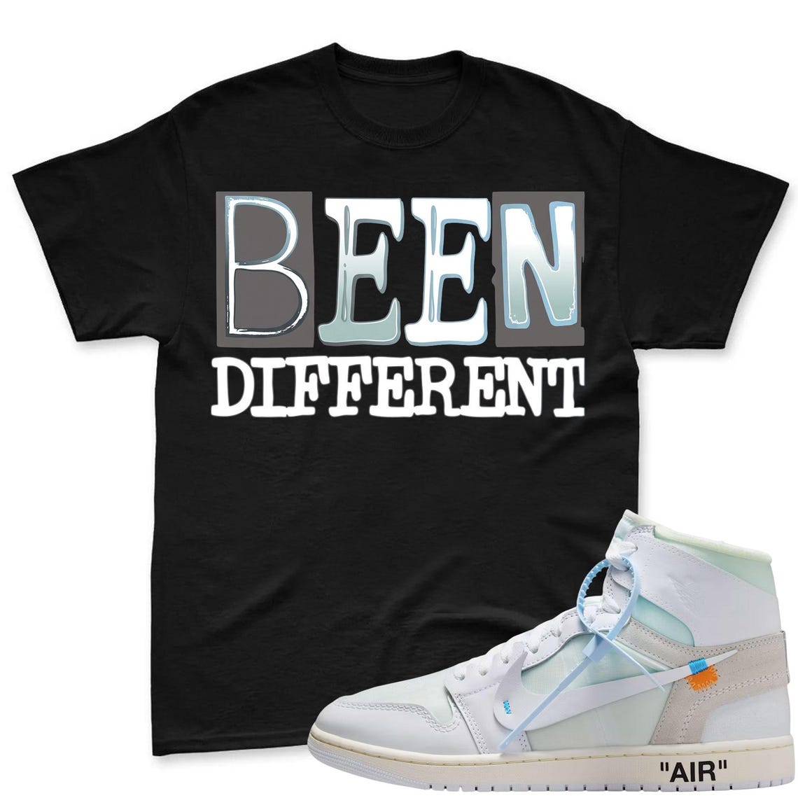BEEN! Shirt To Match Virgil Archive Air Jordan 1 High Alaska - Air Jordan 1 High OG x V.A.A. Sneaker Mactching Shirt