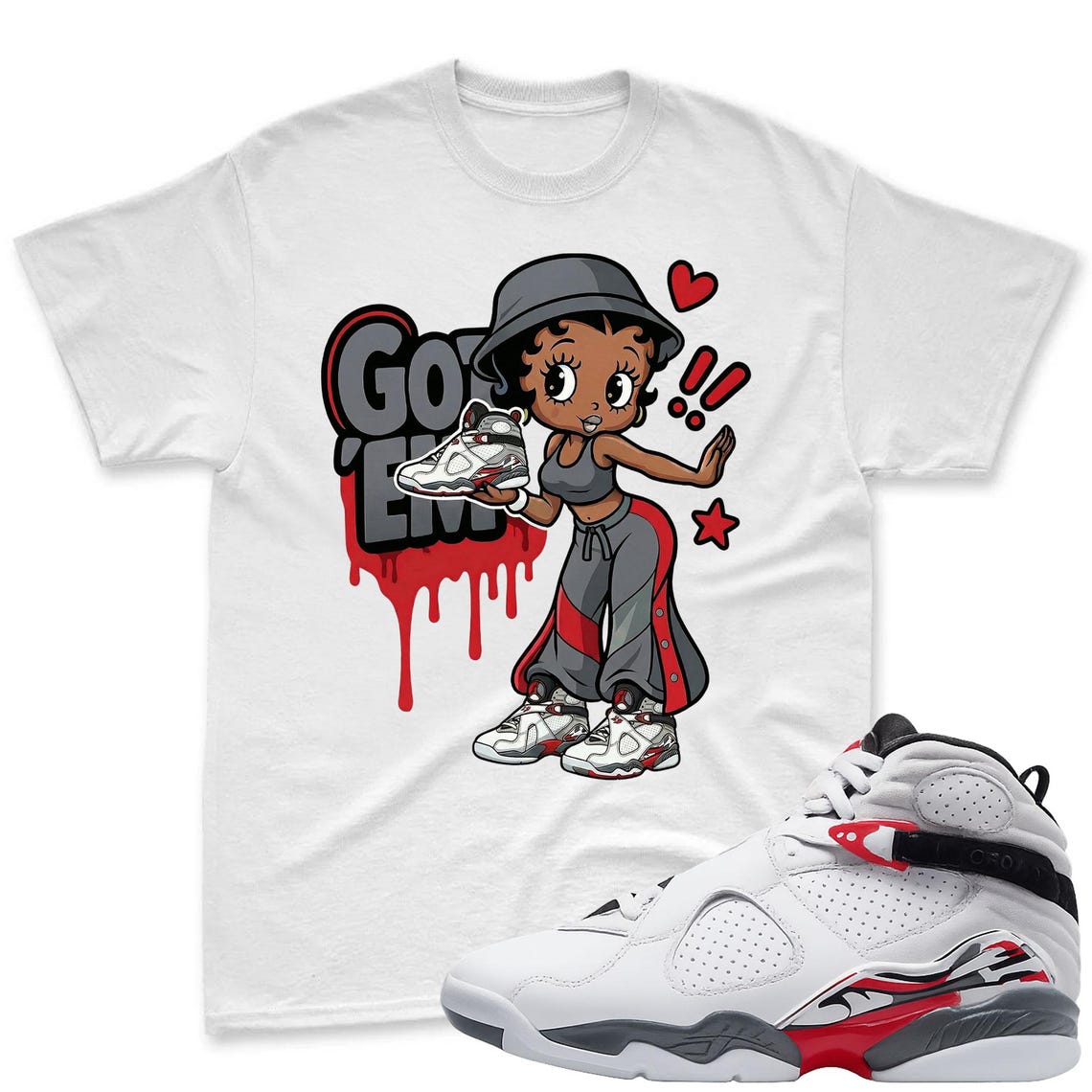 GOT'EM! T-Shirt To Match Air Jordan 8 Bugs Bunny Sneaker - AJ8 Bugs Sneaker Match Shirt