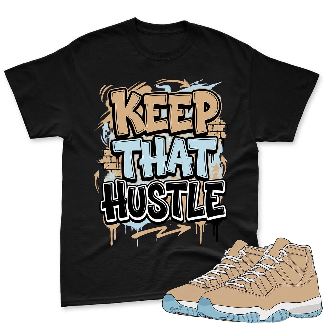 KEEP Shirt To Match Jordan 11 H Town Sneaker - AJ H Town Sneaker Match Shirt