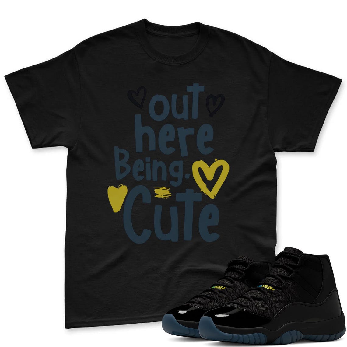 Out Here Being Shirt To Match Jordan 11 Gamma Sneaker - AJ 11 Gamma Sneaker Match Shirt
