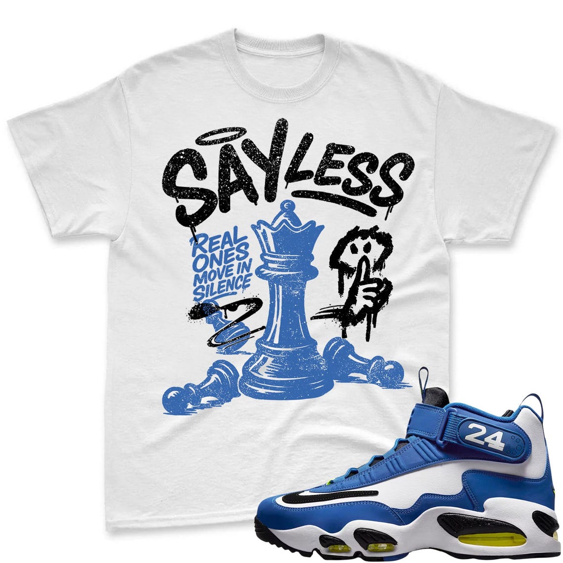 SAYLESS Shirt To Match Griffey Max 1 Varsity Royal Sneaker - Sneaker Match Shirt