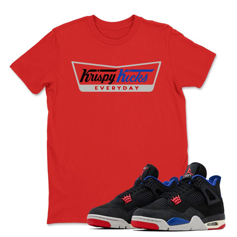 Krispy Kicks T-Shirt Matching Jordan 4 Rare Air - Jordan 4 Rare Air Black Sneaker Matching Tee Shirt