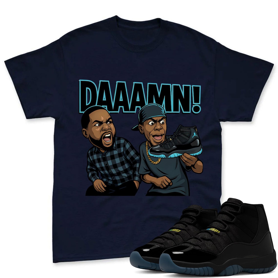 DAAAMN! Shirt To Match Jordan 11 Gamma Sneaker - AJ 11 Gamma Sneaker Match Shirt