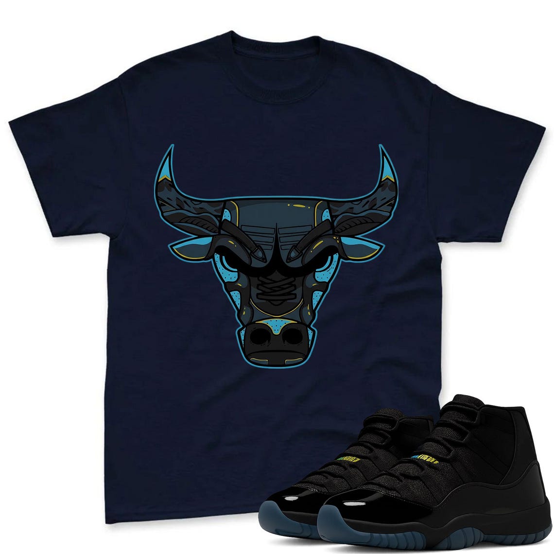 Bull Shirt To Match Jordan 11 Gamma Sneaker - AJ 11 Gamma Sneaker Match Shirt