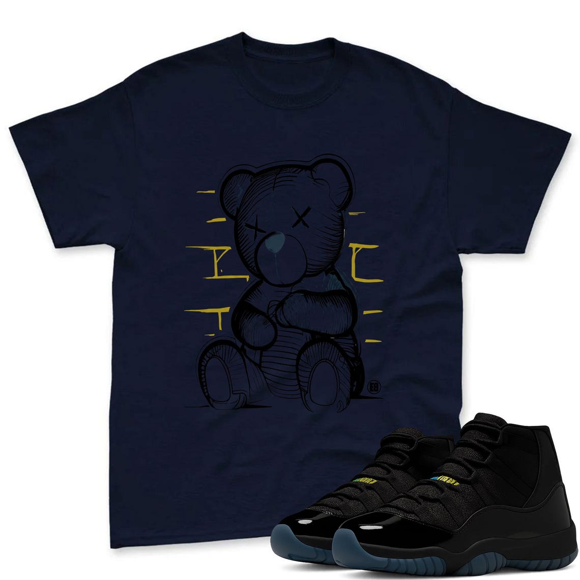 BEAR Shirt To Match Jordan 11 Gamma Sneaker - AJ 11 Gamma Sneaker Match Shirt