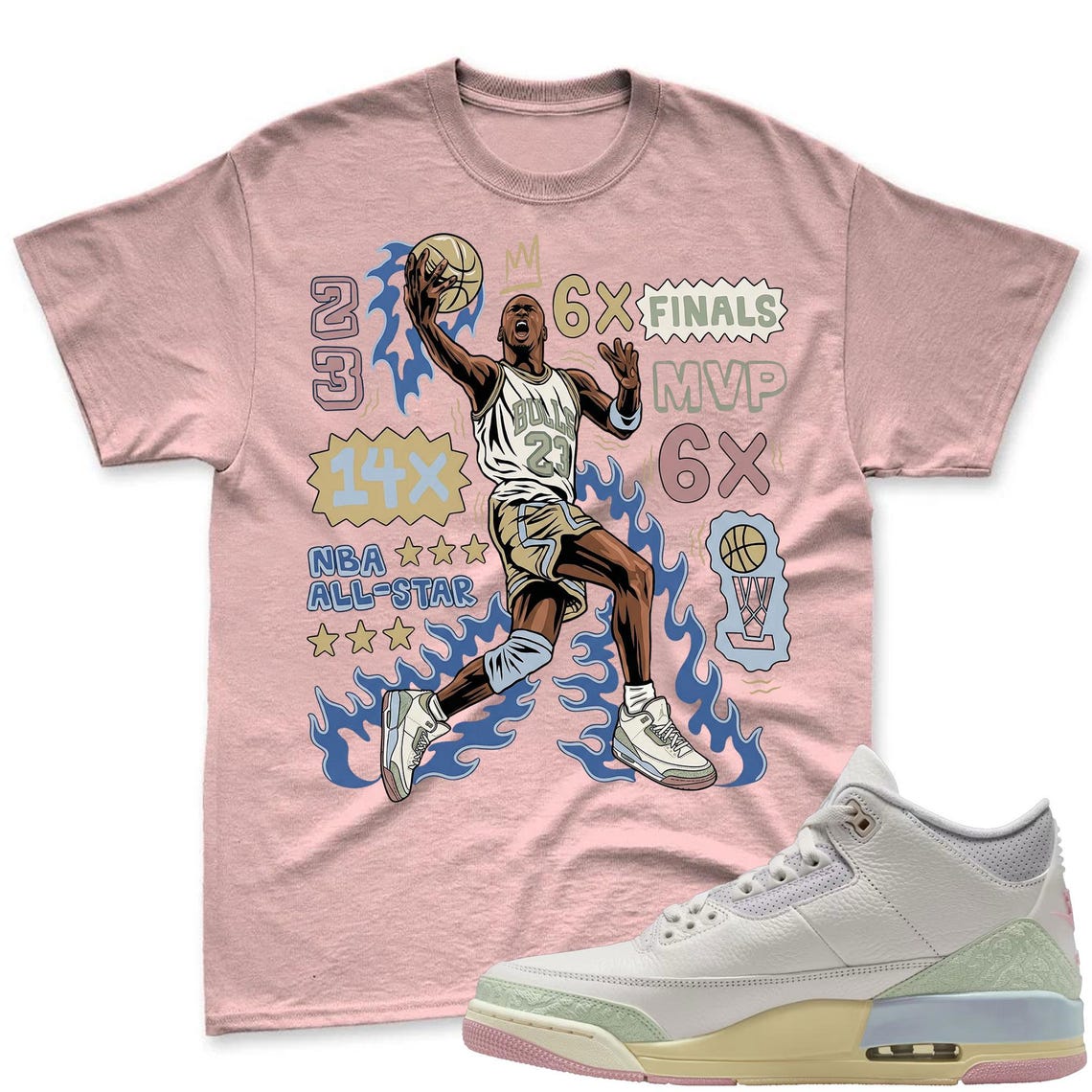 Accolades Flair! Shirt To Match Jordan 3 Sail & Jade Aura - Spring In The Air Matching Shirt