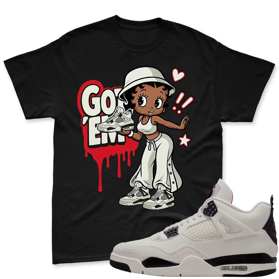 GOT'EM! Shirt To Match Jordan 4 Flight Club Sneaker - Jordan Match Tee