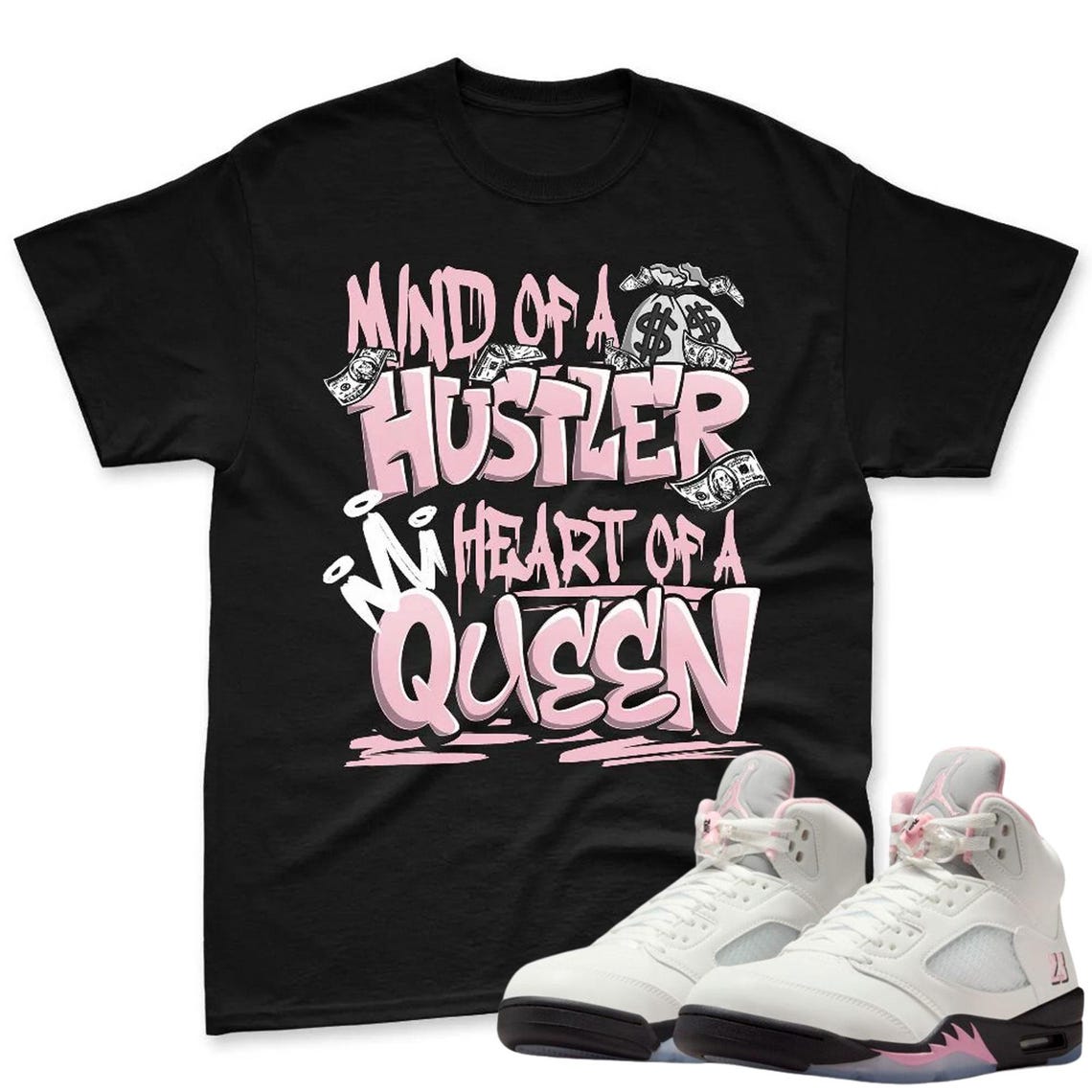 Queen Shirt To Match Jordan 5 Soft Pink Sneaker - AJ Soft Pink Sneaker Match Shirt