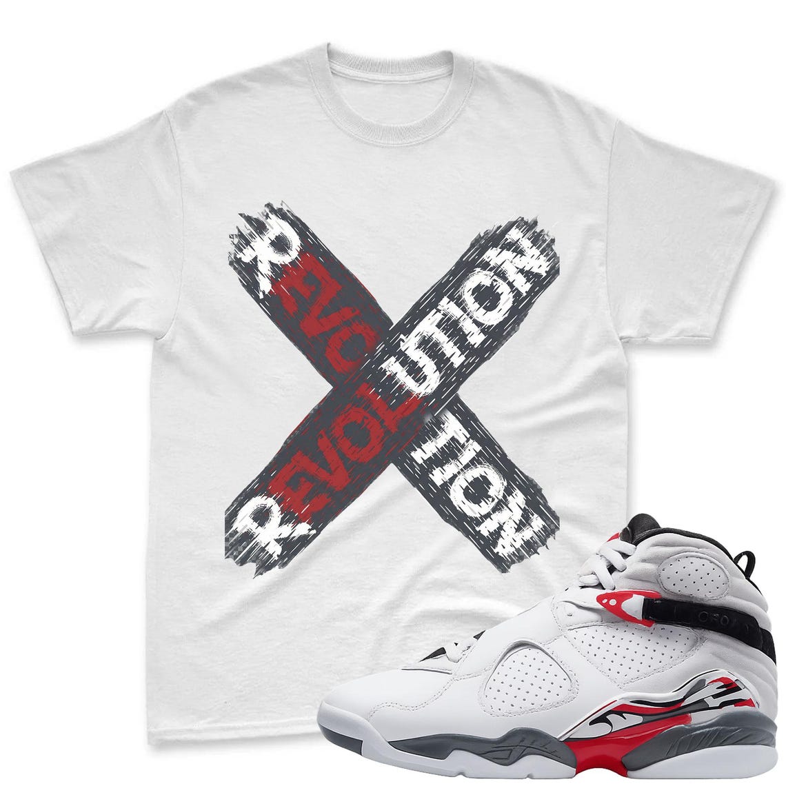 REVOLUTION! Tshirt To Match Air Jordan 8 Bugs Bunny Sneaker - AJ8 Bugs Sneaker Match Shirt