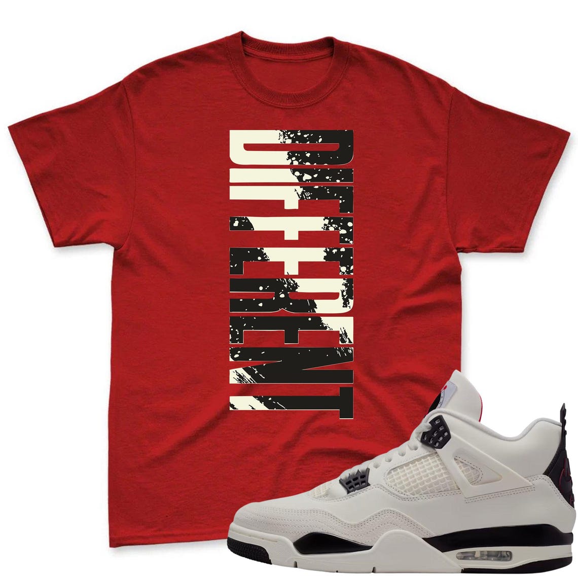 DIFFERENT! Shirt To Match Jordan 4 Flight Club Sneaker - Jordan 4 Sneaker Match Shirt