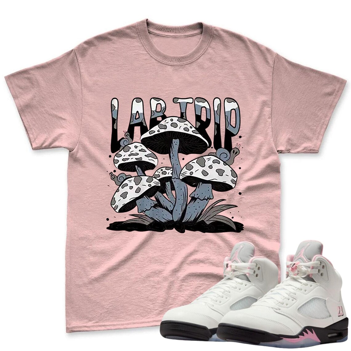 Lab Trip Shirt To Match Jordan 5 Soft Pink Sneaker - Soft Pink Sneaker Match Shirt