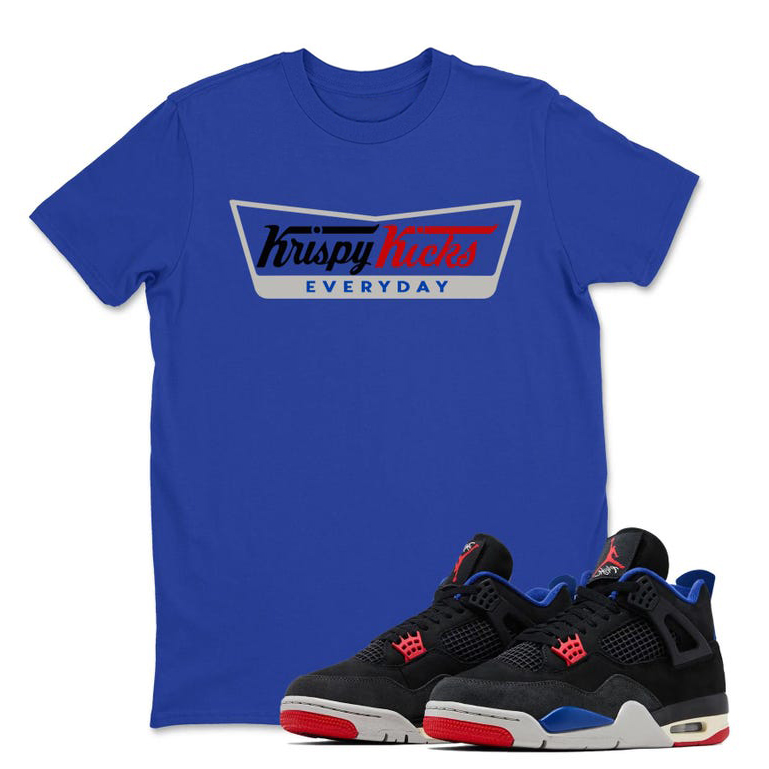 Krispy Kicks T-Shirt Matching Jordan 4 Rare Air - Jordan 4 Rare Air Black Sneaker Matching Tee Shirt