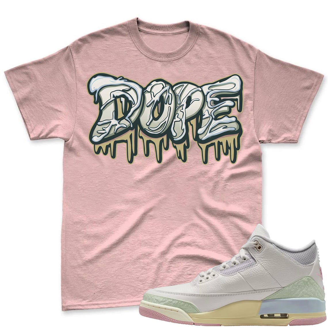 DOPE! Shirt To Match Air Jordan 3 Sail & Jade Aura - Spring In The Air Matching Shirt