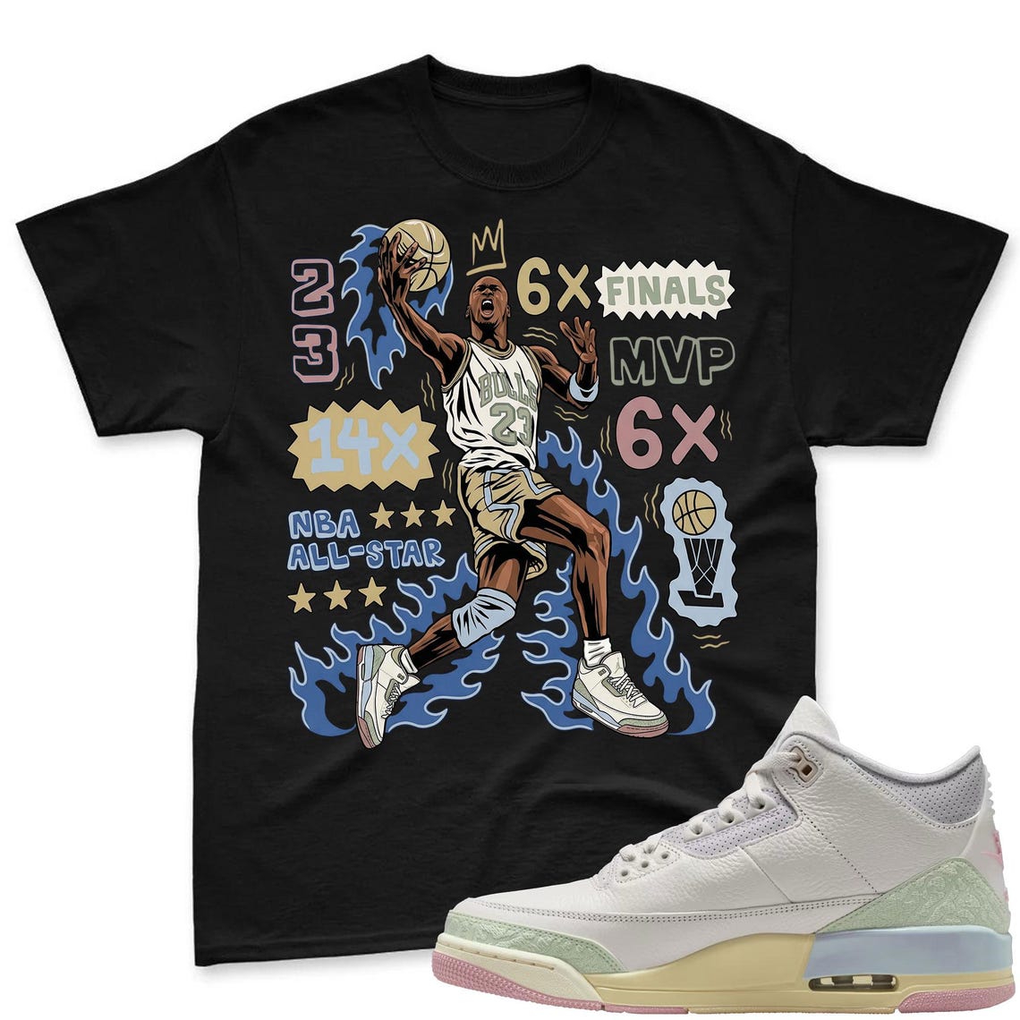 Accolades Flair! Shirt To Match Jordan 3 Sail & Jade Aura - Spring In The Air Matching Shirt