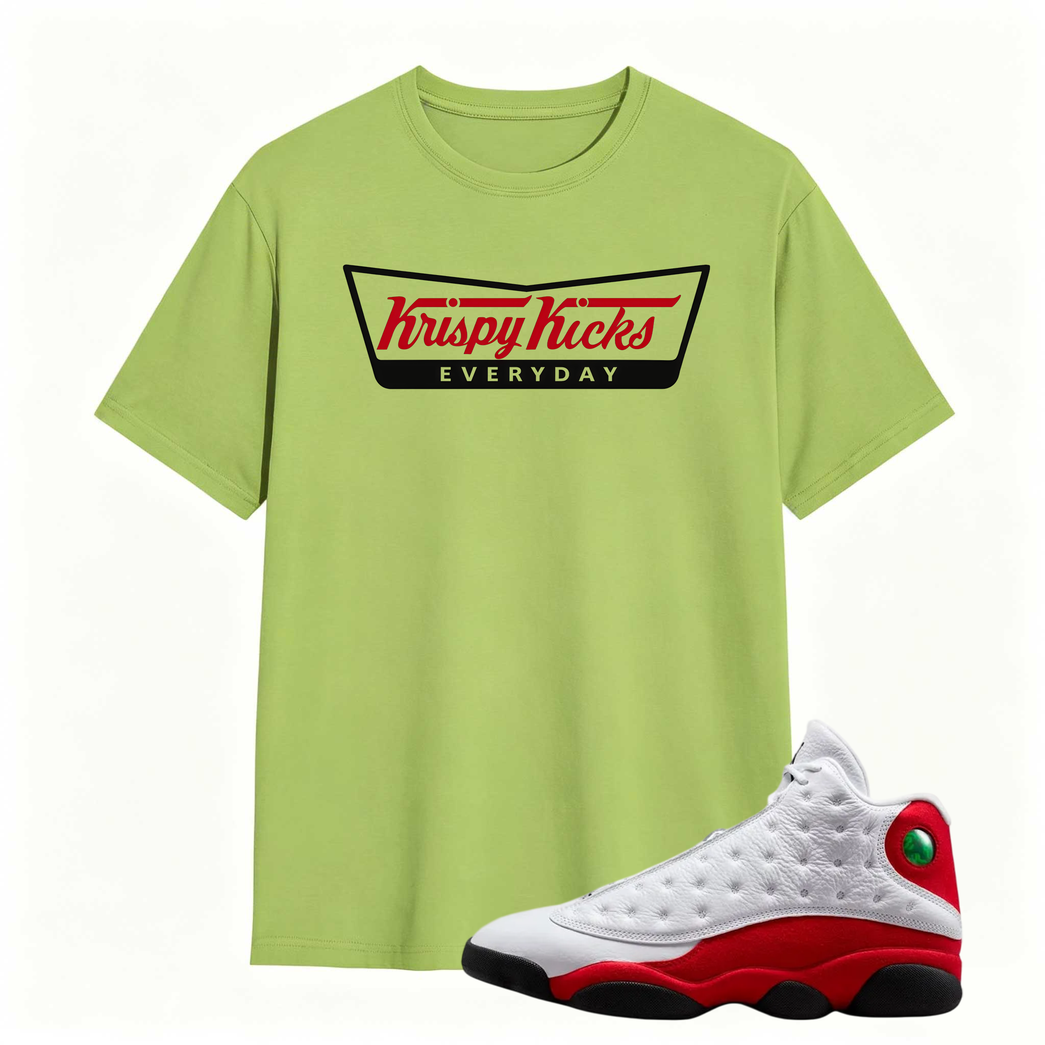 KRISPY KICKS! Shirt To Match Air Jordan 13 Chicago - Jordan 13 Retro White and University Red Match Shirt