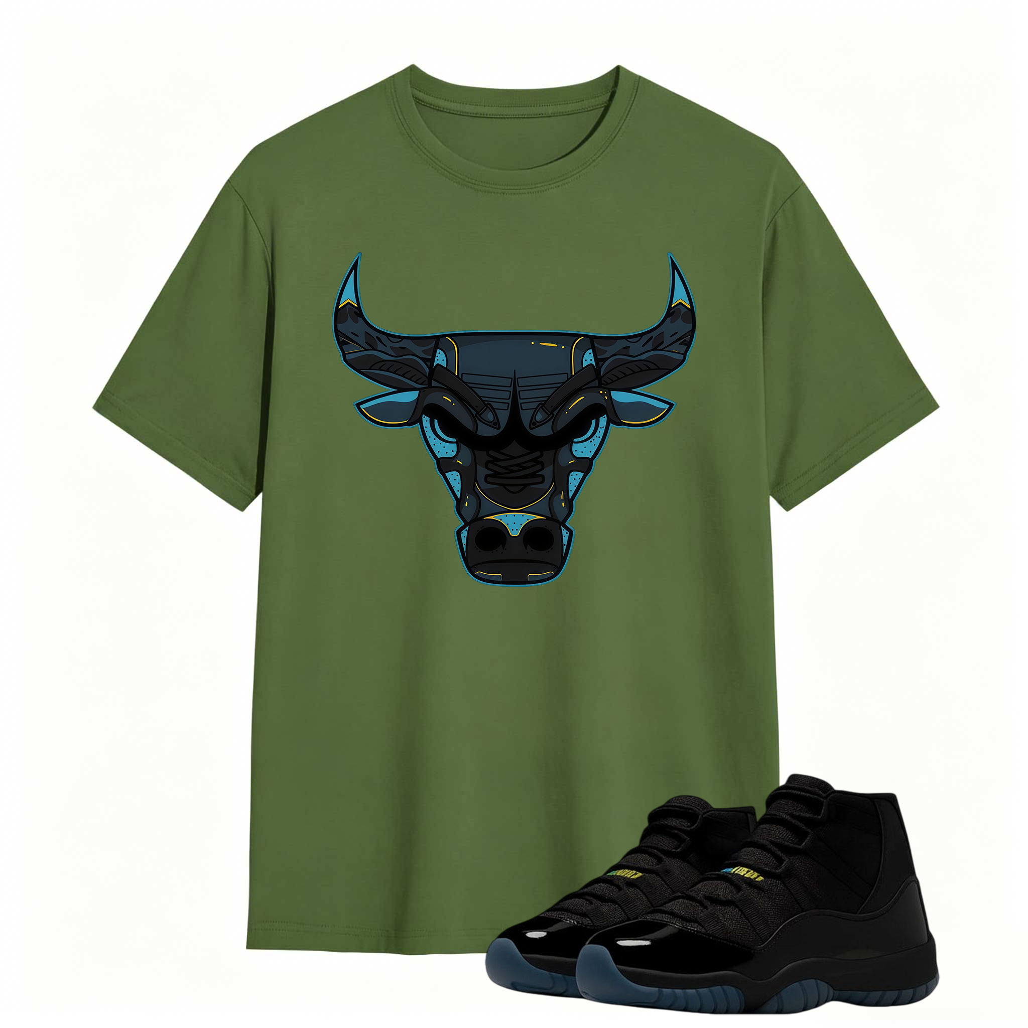 Bull Shirt To Match Jordan 11 Gamma Sneaker - AJ 11 Gamma Sneaker Match Shirt