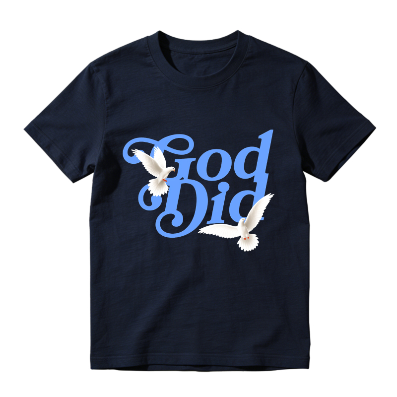 God Did With Doves Shirt To Match Jordan 14 Black And University Blue Sneaker Match Shirt