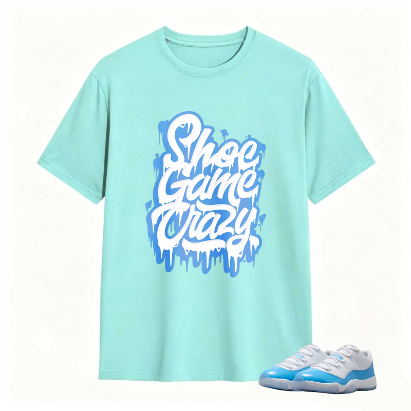 Shoe Game Crazy Shirt To Match Jordan 11 University Blue Sneaker Match Shirt